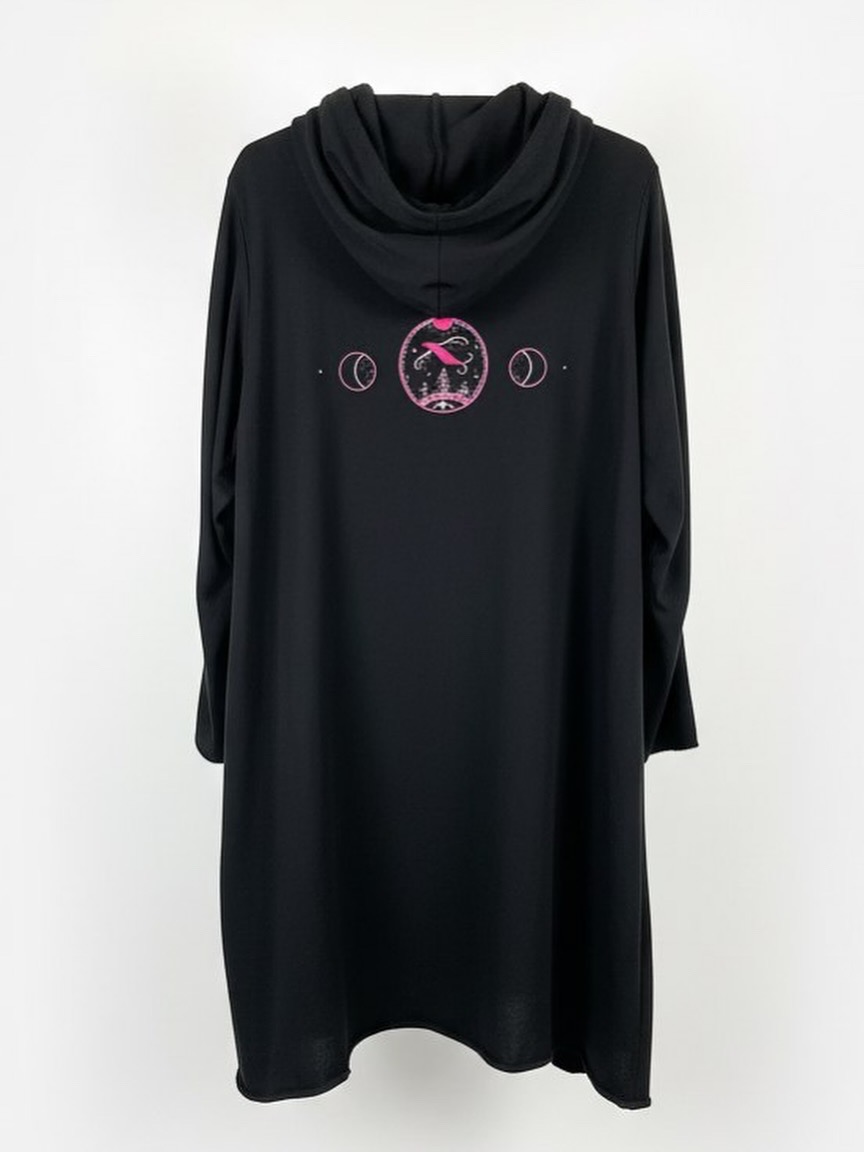 Мантия-кардиган из футера Мезенская Птица Розовая