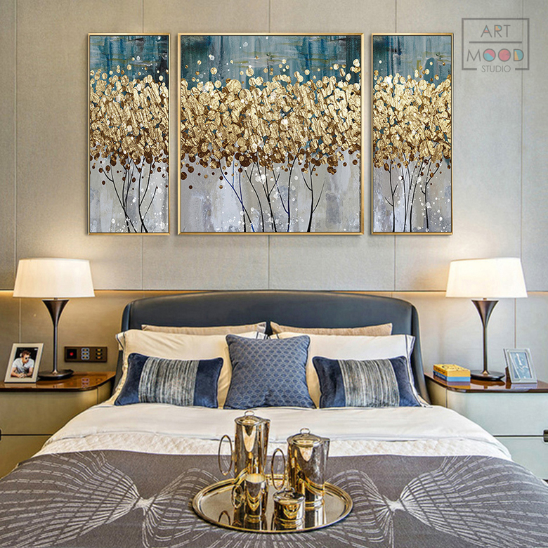 ТРИО ПОСТЕРОВ АБСТРАКТНЫЙ ЛЕС