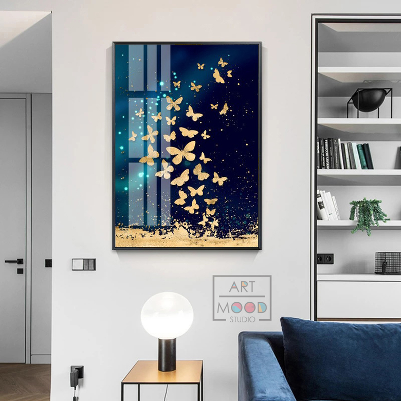 ПОСТЕР ЗОЛОТЫЕ БАБОЧКИ