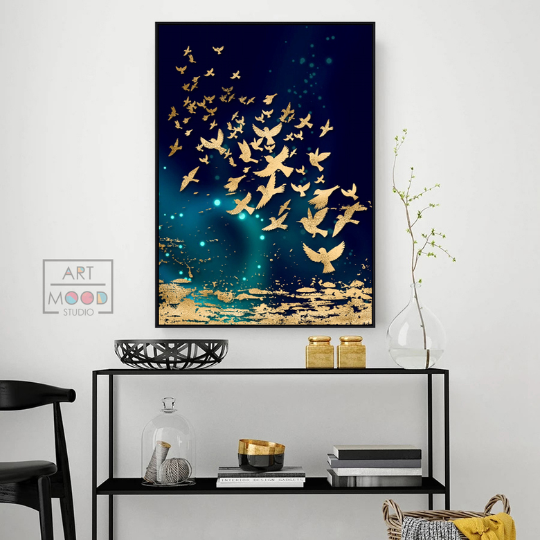 ПОСТЕР ЗОЛОТЫЕ ПТИЦЫ