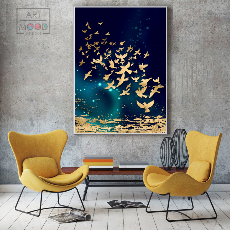 ПОСТЕР ЗОЛОТЫЕ ПТИЦЫ