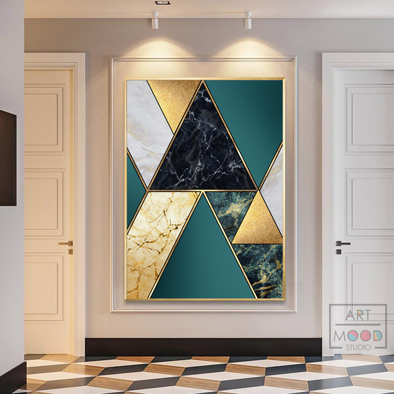 ПОСТЕР GOLD GREEN MARBLE #1