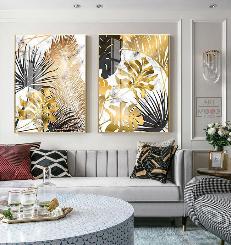 ПАРА ПОСТЕРОВ ЗОЛОТОЙ ЛИСТ