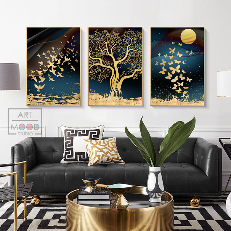 ТРИО ПОСТЕРОВ ЗОЛОТОЙ ЛЕС #1