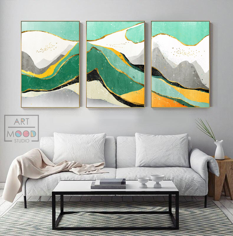 ТРИО ПОСТЕРОВ ABSTRACT MOUNTAINS #2