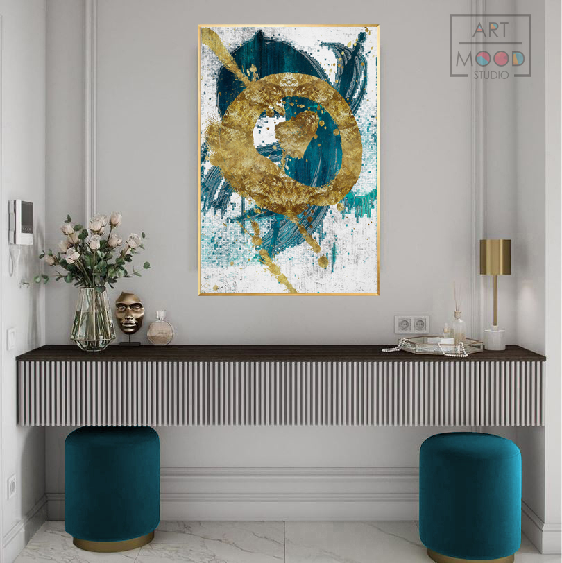 КАРТИНА ABSTRACT AQUAMARINE