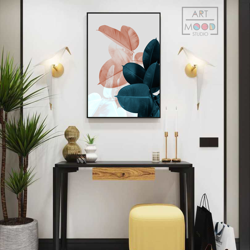 КАРТИНА BLUSH PINK LEAVES