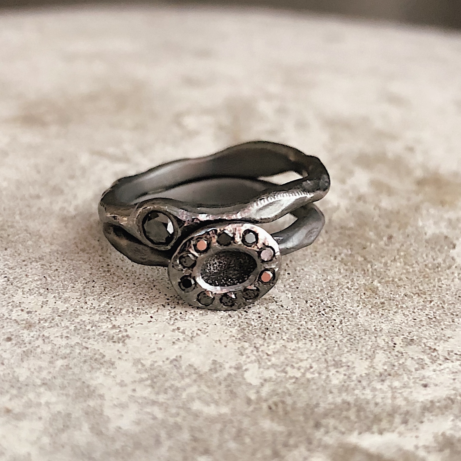 Сет #6 с черными бриллиантами | Set #6 with black diamonds