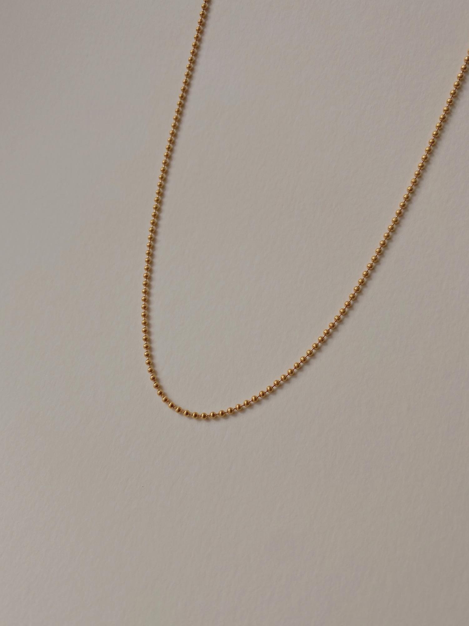 Цепочка серебряная Шарики - позолота