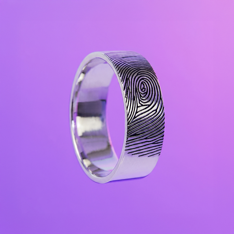 Кольцо "Отпечаток пальца" 8мм