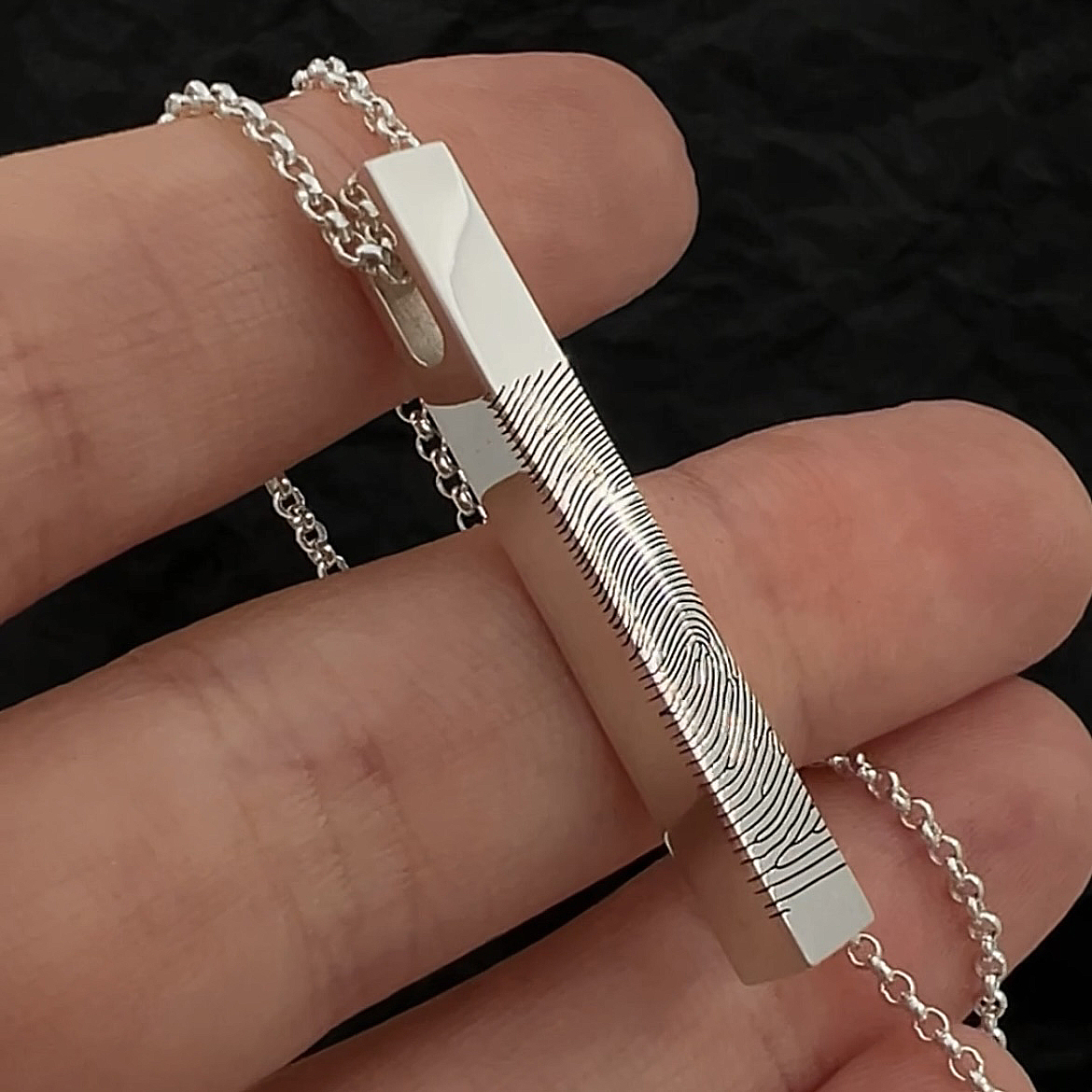 Подвеска "Брусок" с отпечатком