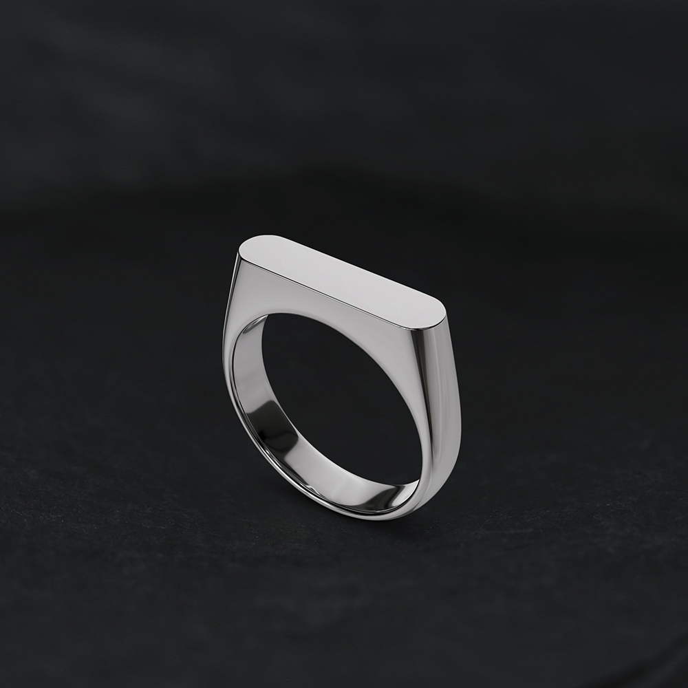 Кольцо "Овальная" печатка без гравировки