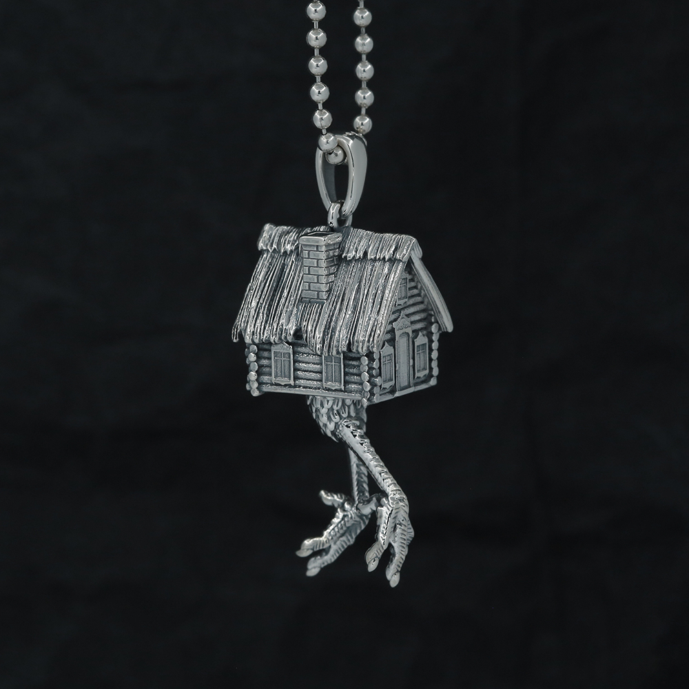 Серебряный кулон "Избушка на курьих ножках"