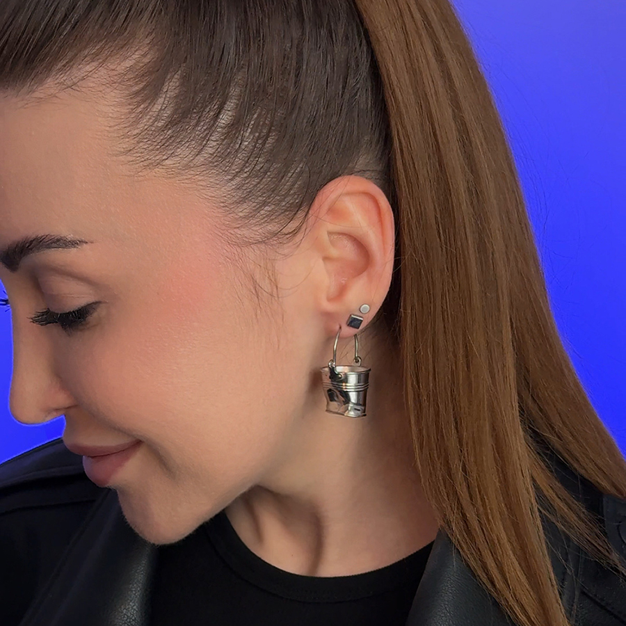 Моносерьга "Ведро"