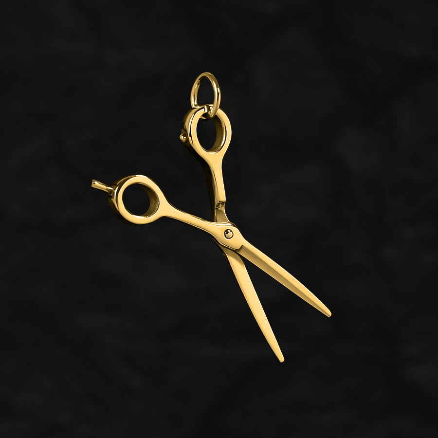 Подвеска Ножницы в позолоте