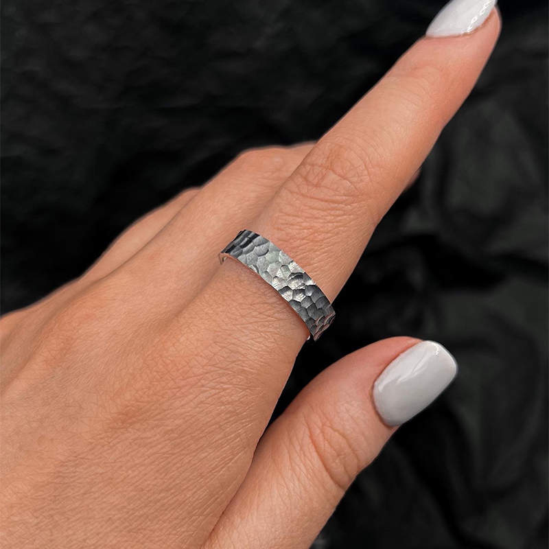 Кольцо "Фактурное" 5 мм с вашей гравировкой