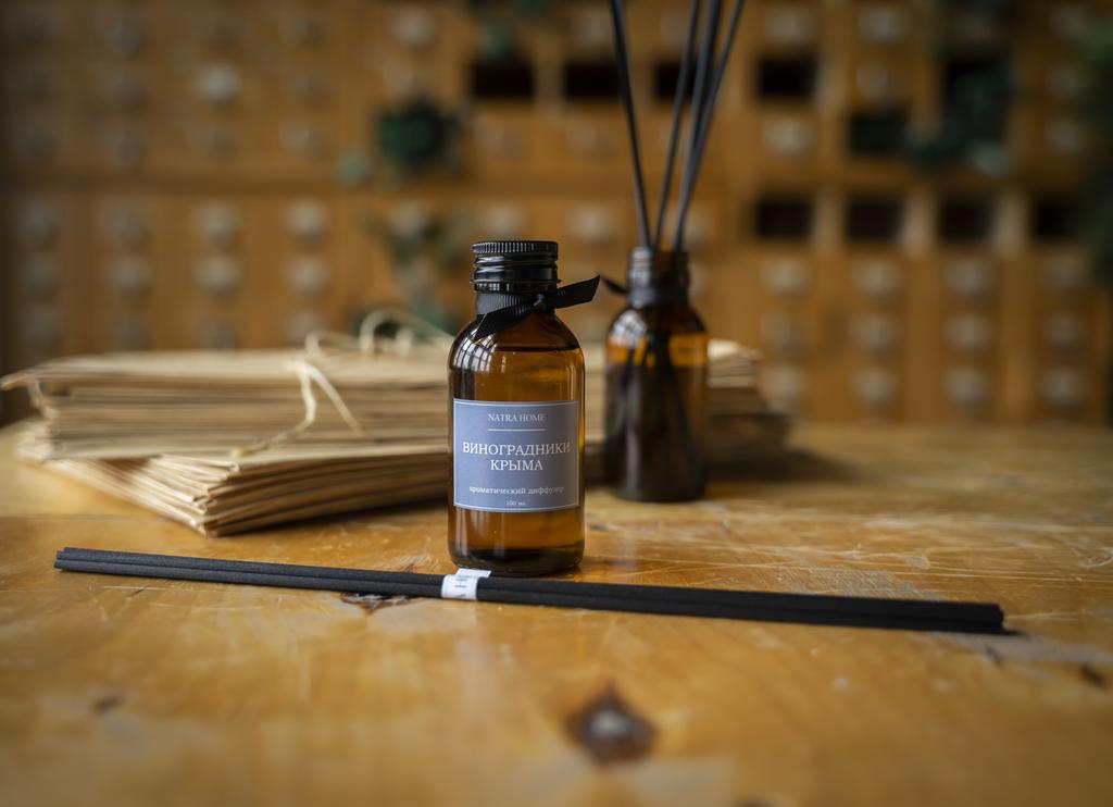 Ароматический диффузор с палочками "Виноградники Крыма", 100 мл.