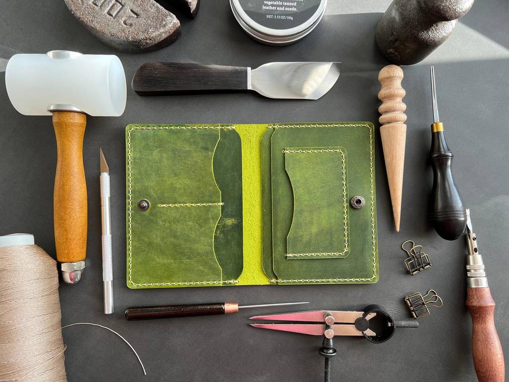 Бумажник-потрмоне зелёно-салатовый