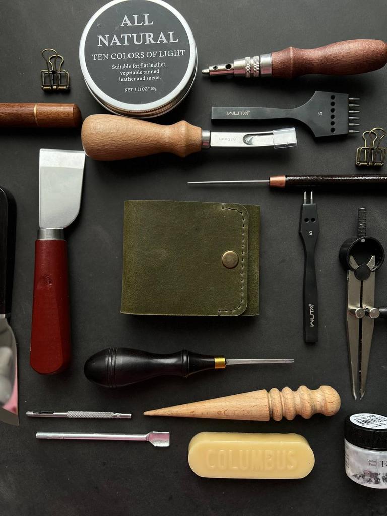 Кошелек в мини формате, оливковый