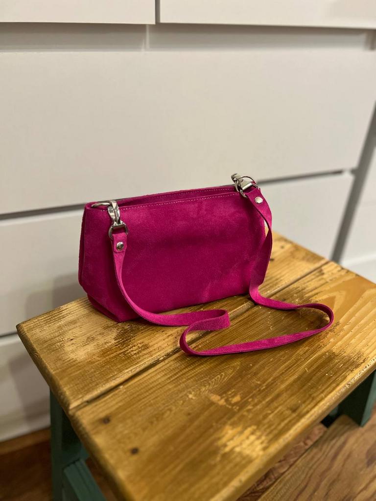 Детская мини сумочка на молнии, фуксия