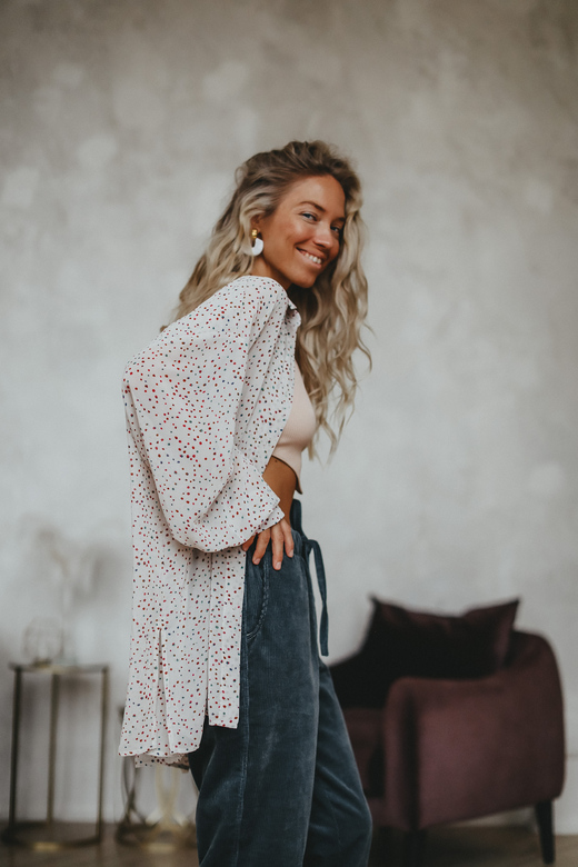 Рубашка oversize из шифона