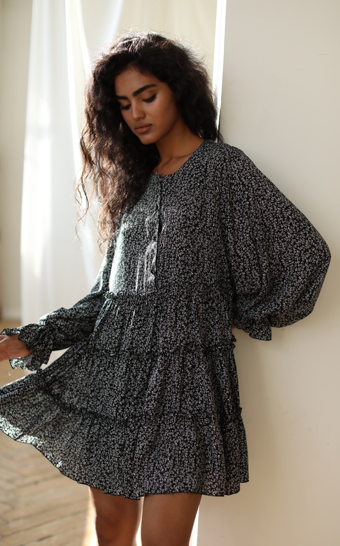 Платье «Пудра» черного цвета