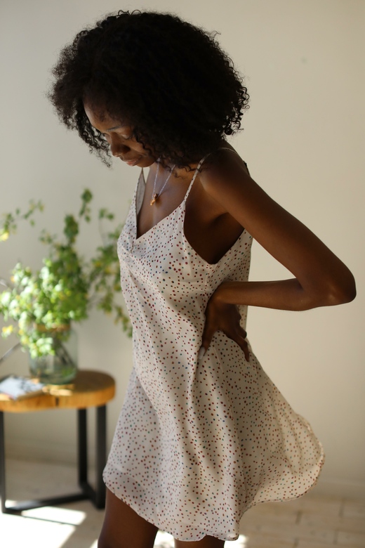 Платье «Bali»  mini с  принтом конфетти