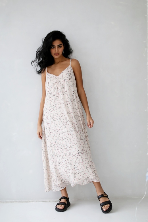 Платье «Bali» в длине миди  с принтом конфетти