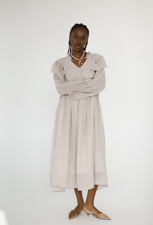 Платье «Sunny Queen» midi цвета «Макиато»