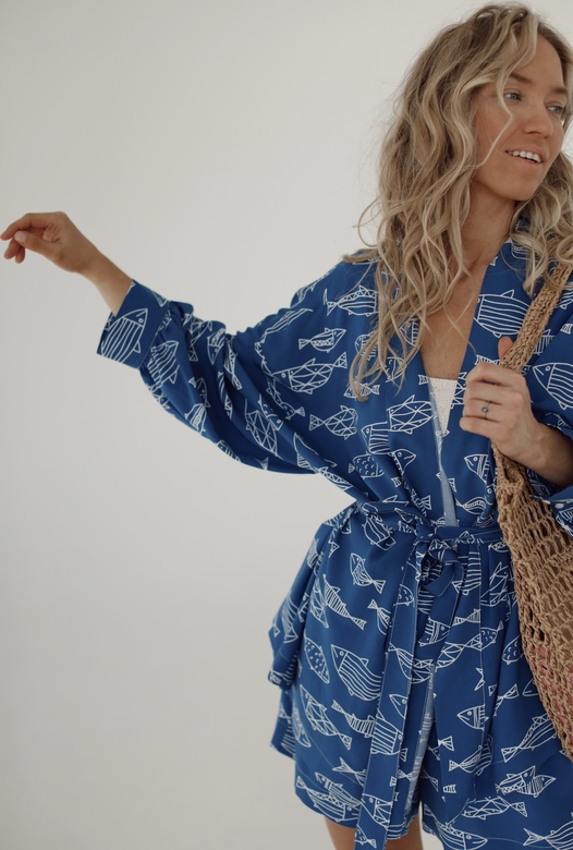 Костюм:кимоно с шортами из вискозы”Lisbon”