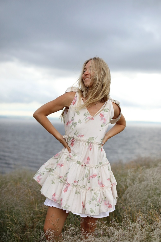 Сарафан из вискозы с цветочным принтом