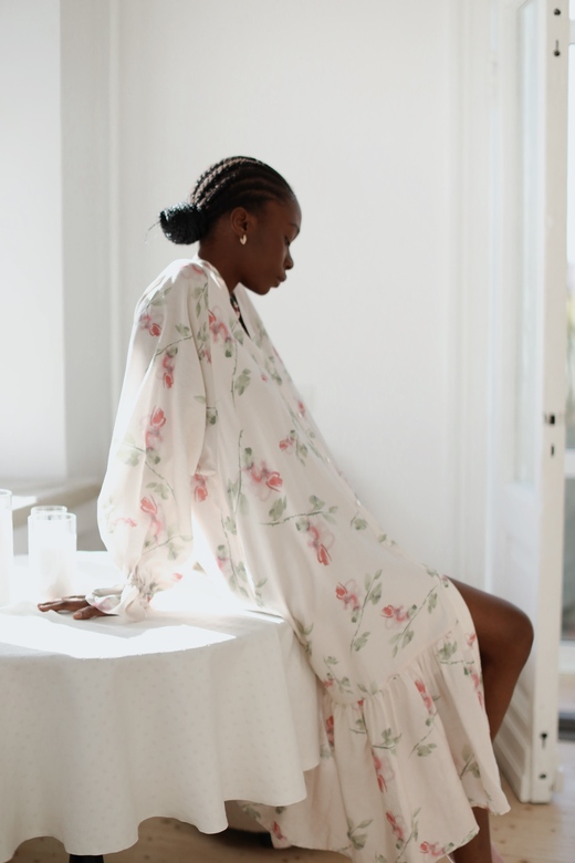 «Weekend»Dress из вискозы с акварельным принтом