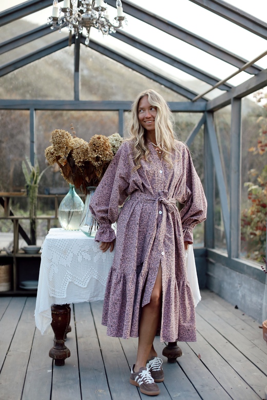 «Weekend Dress» из фланели c цветочным акцентом