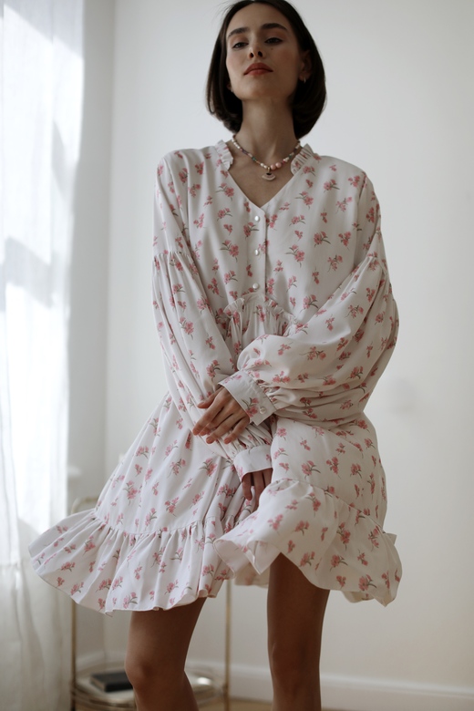 Платье «Sunny Queen»  mini из вискозы с цветочным принтом