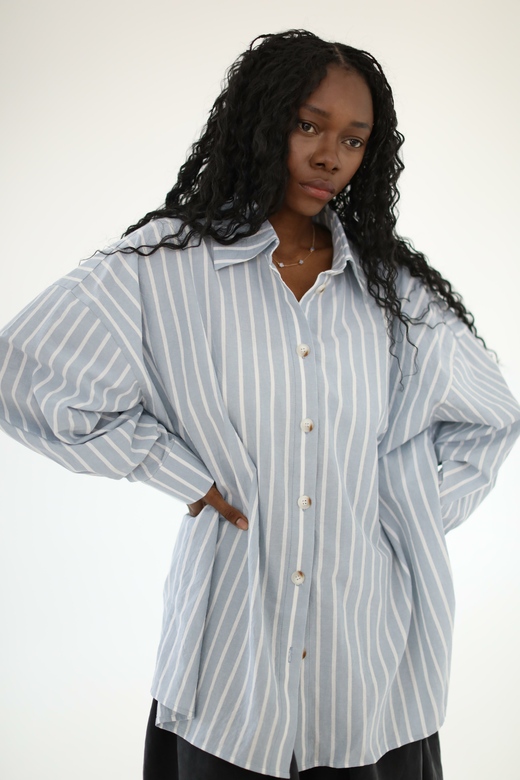 Рубашка из хлопка в полоску