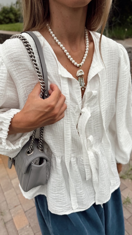 Блуза  «Freya» из белой вискозы