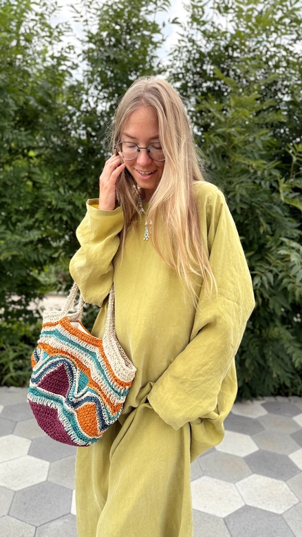 Платье «Симпл” из купры лаймового цвета