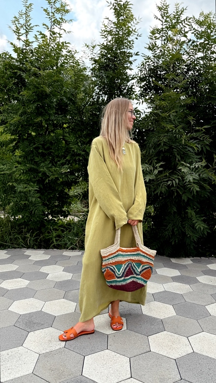 Платье «Simple” из купры Savannah Green color