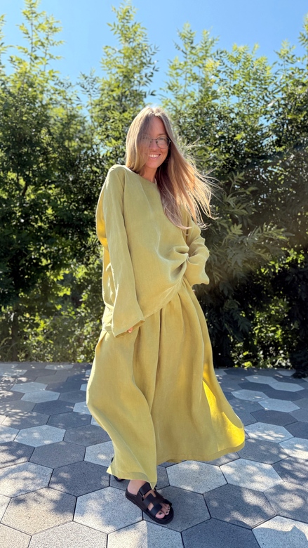 Лонгслив из купры (Savannah Green color)