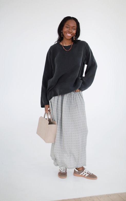 Лонгслив из купры «Simple» графитового цвета