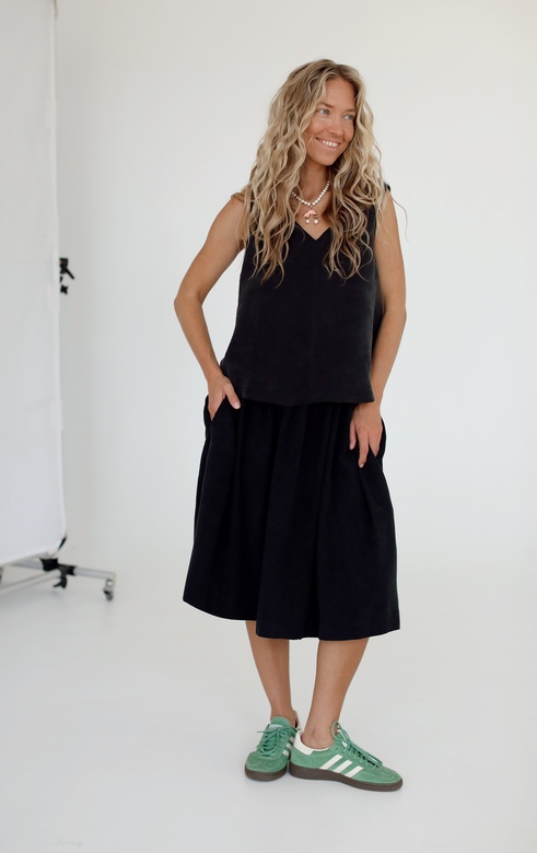 Юбка  с карманами из лиоцелла