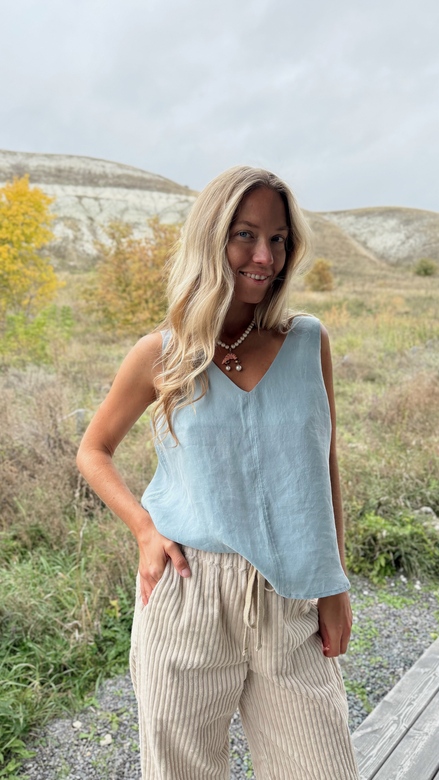 Топ из купры «Simple» голубого цвета