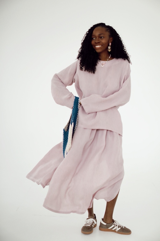 Сет из купры «Симпл» цвета розового тумана