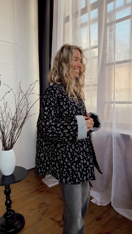 Стеганый жакет из фланели  на хлопковой подкладке