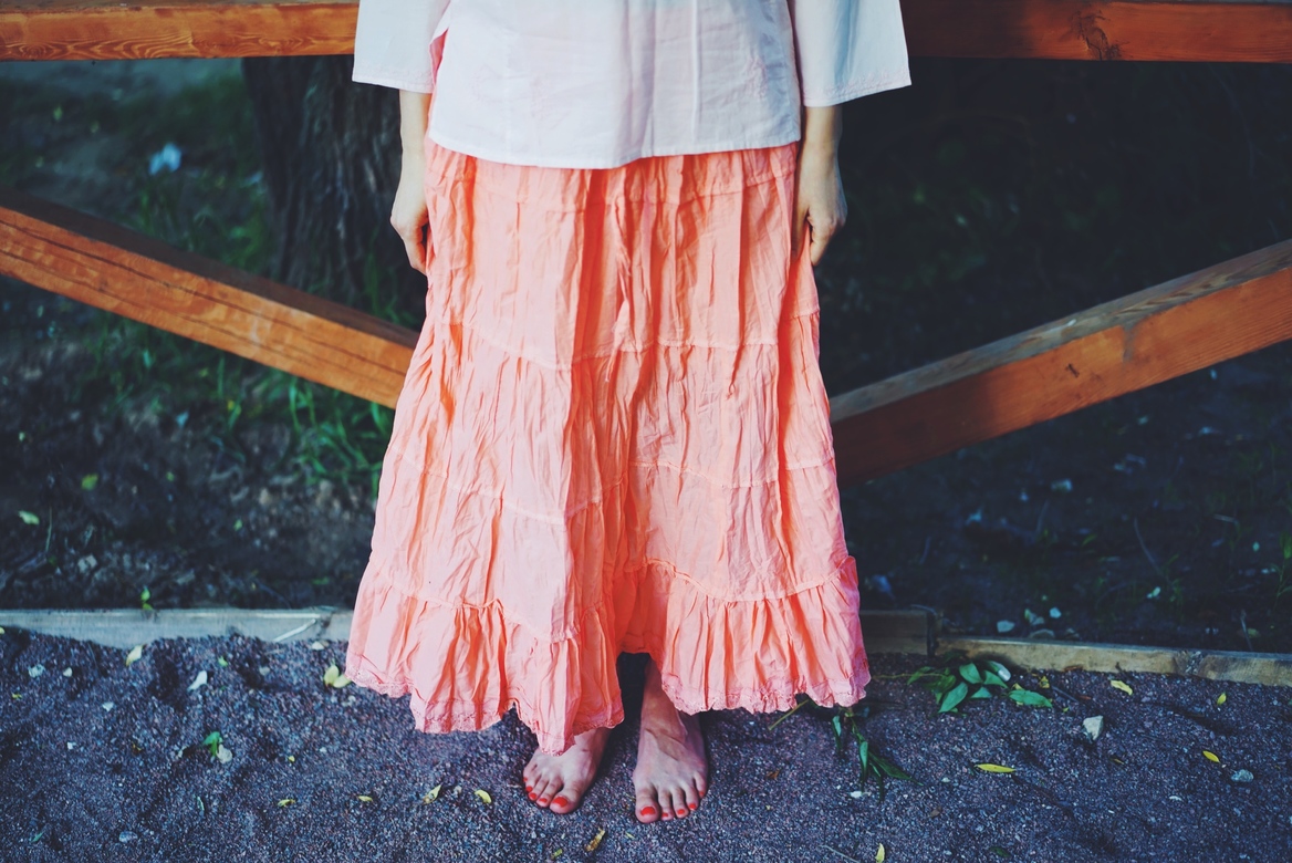 Персиковая юбка