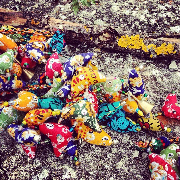 Подвески "Птички/Цветные треугольники"