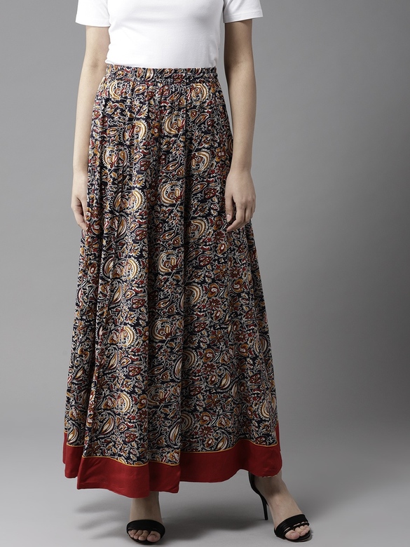 Длинная юбка с цветочными узорами