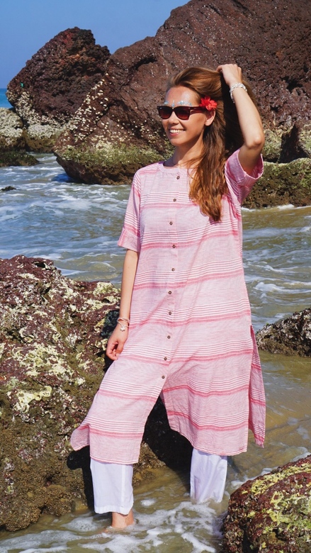 Лёгкая полосатая туника, M-L