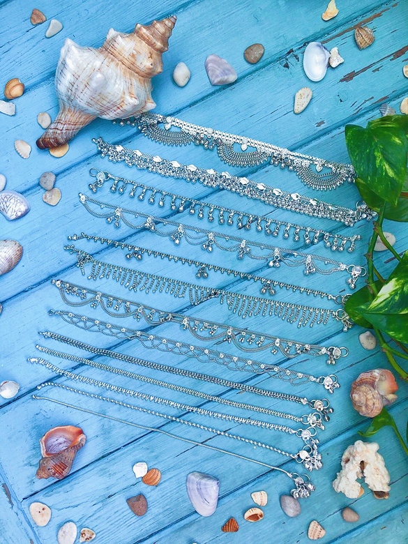 Браслеты на ногу из ювелирного сплава металлов