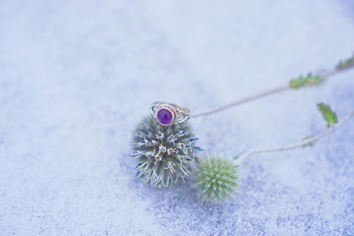 Серебряное кольцо с аметистом
